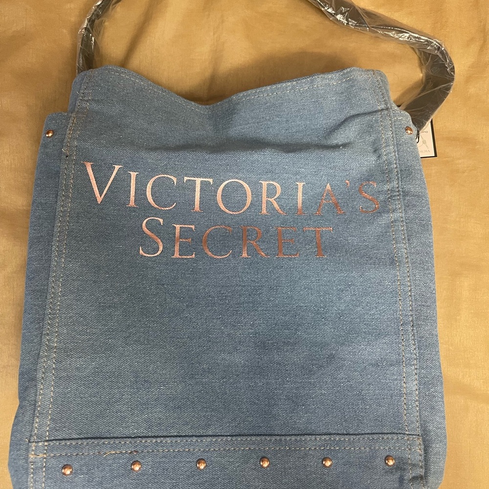 NWT - Victoria's Secret Denim shoulder Tote